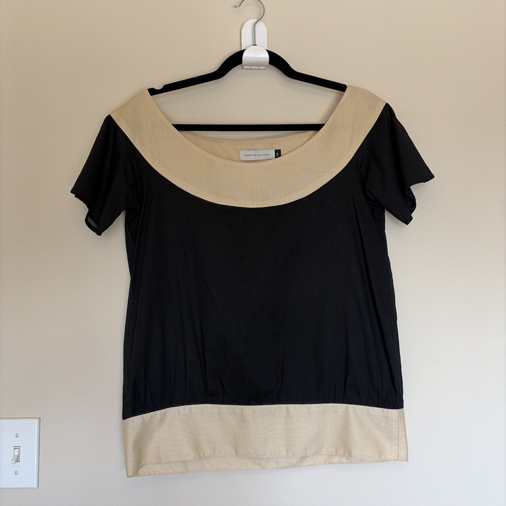 Martin East Village Anne Johnston Albert Designer Neutral Capsule Blouse Shirt M